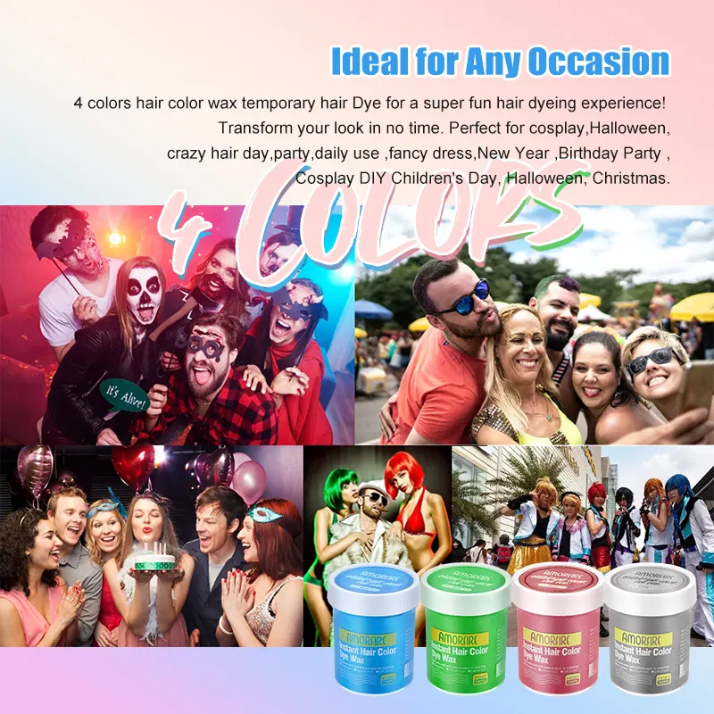 Instant Hair Color Dye Wax