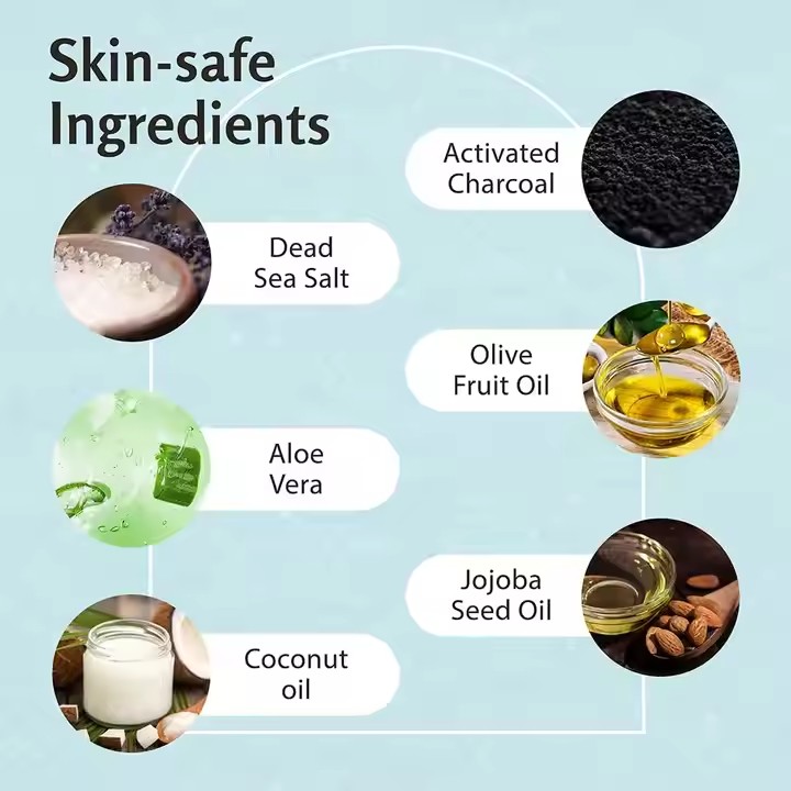 Charcoal Body Scrub with Collagen