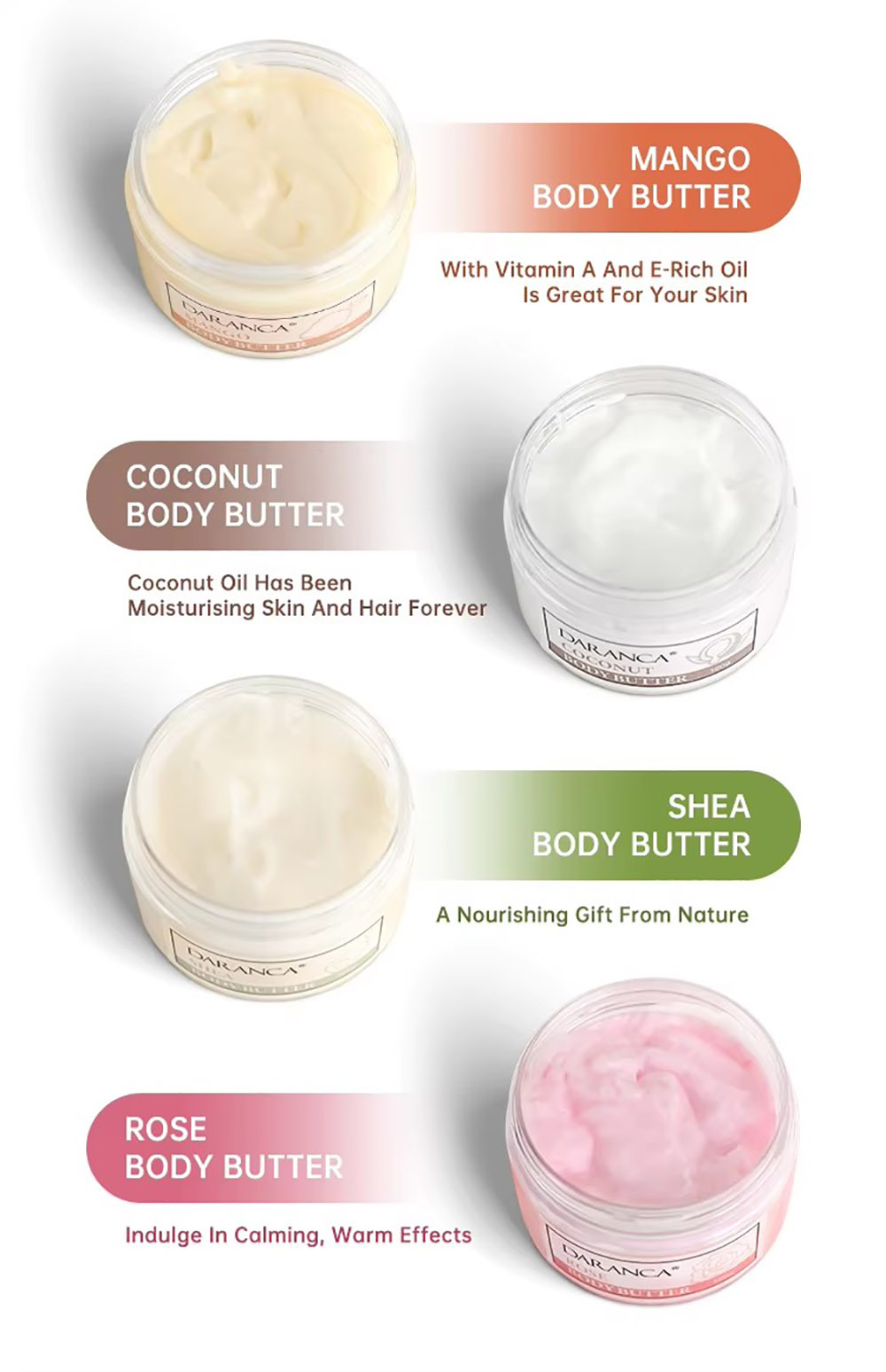 DARANCA Adults Dry Skin Body Butters