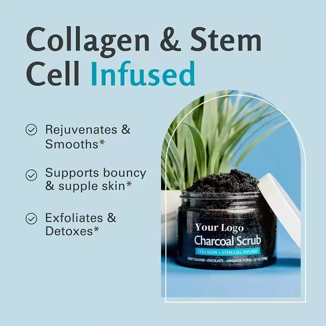Charcoal Body Scrub with Collagen