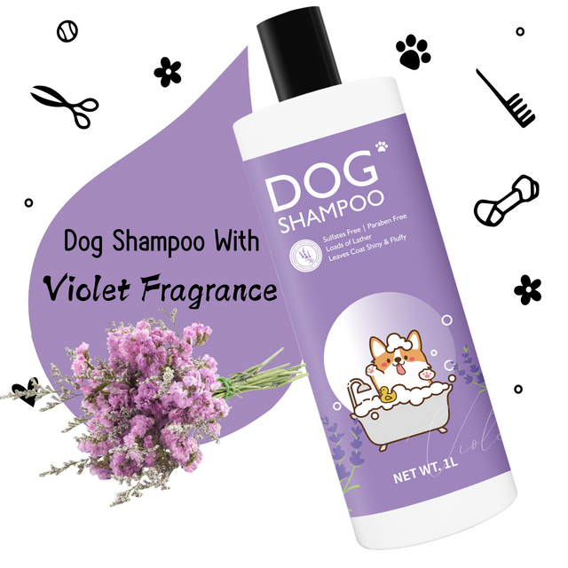 Ensemble de shampooing et de conditionneur pour animaux de compagnie parfumés OEM / ODM Violet