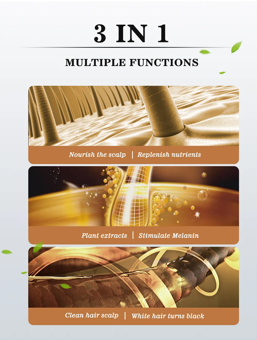 Permanent Hair Color Dye Shampoo with Comb Pump