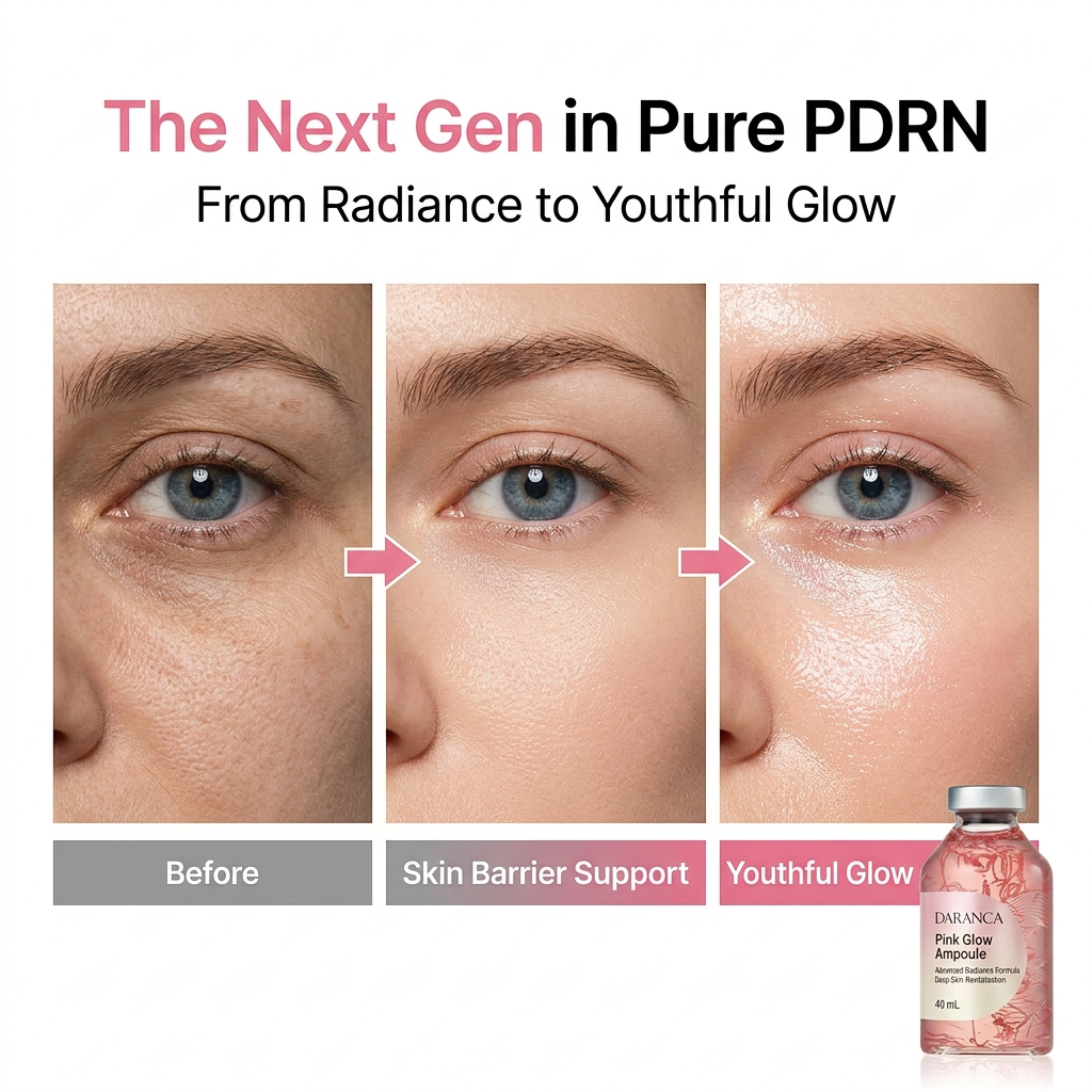 Moisturizing Brightening Glass Skin Pink Glow Face Ampoule 40 Ml
