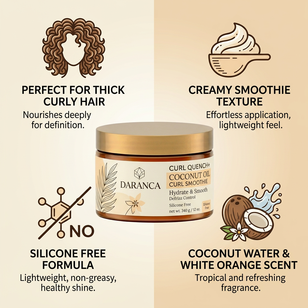 Curl Quench Coconut Oil Smoothie Hair Cream