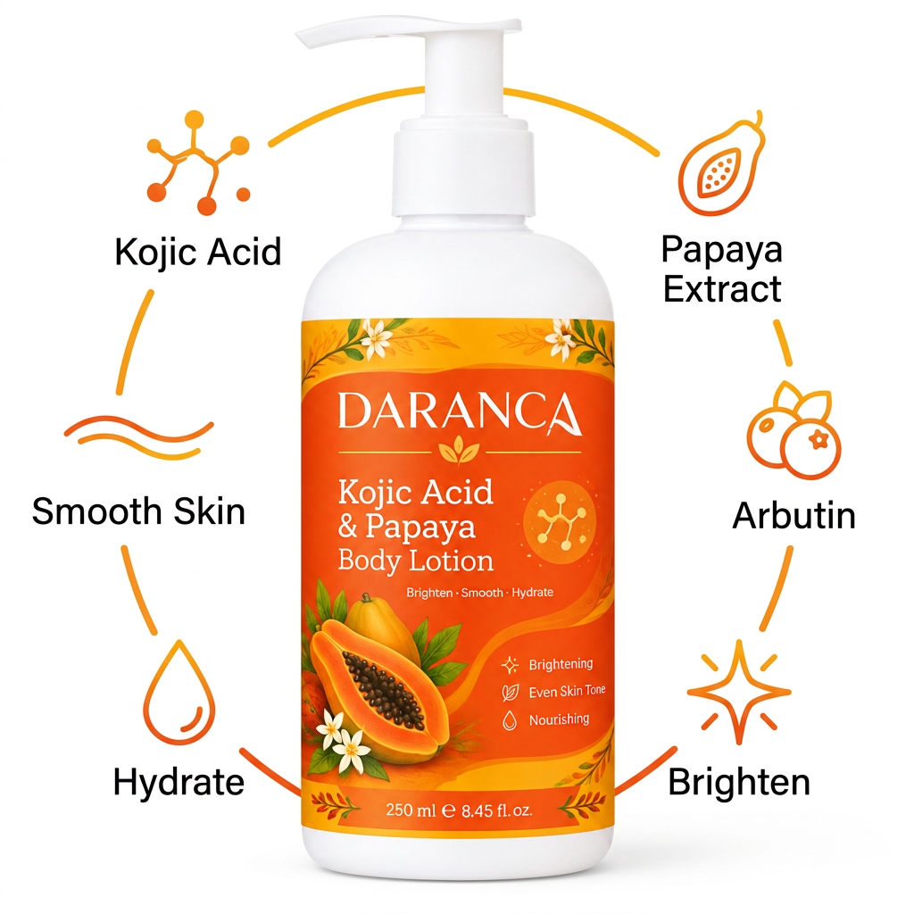 Daranca Brightening Smoothing Hydrating Kojic Acid Papaya Body Lotion