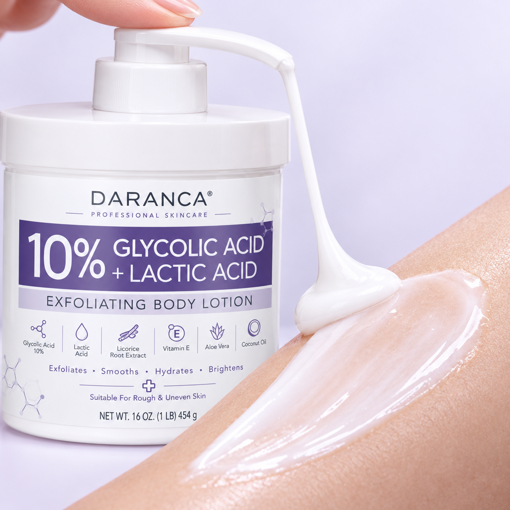 Daranca 10% Glycolic Acid + Lactic Acid Exfoliating Body Lotion