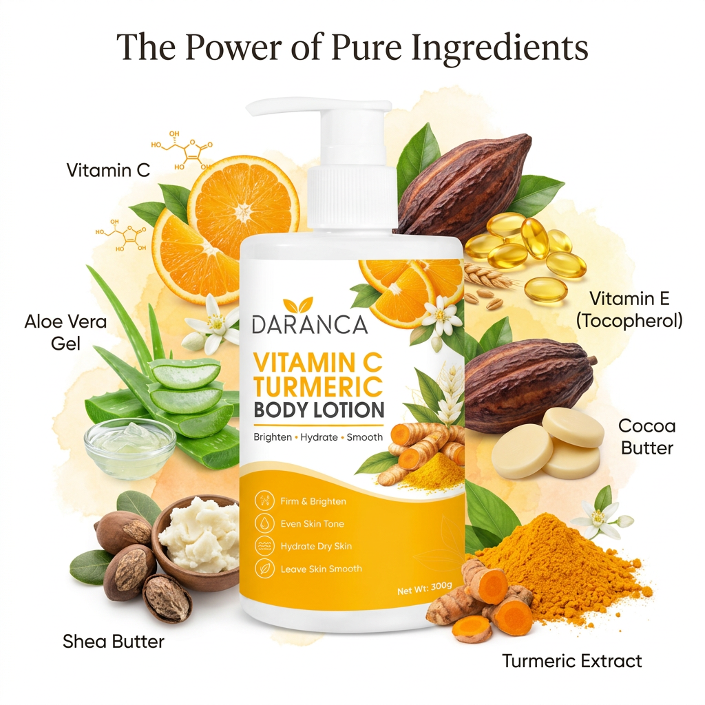 Daranca Brightening Moisturizer Vitamin C Turmeric Body Lotion