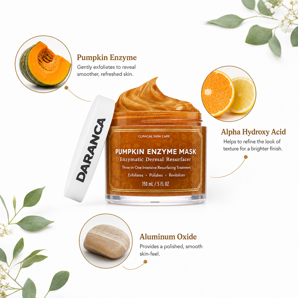 DARANCA 3-in-1 Pumpkin Enzyme Face Mask Polish Brightening Skin Revitalizing Treatment Facial
