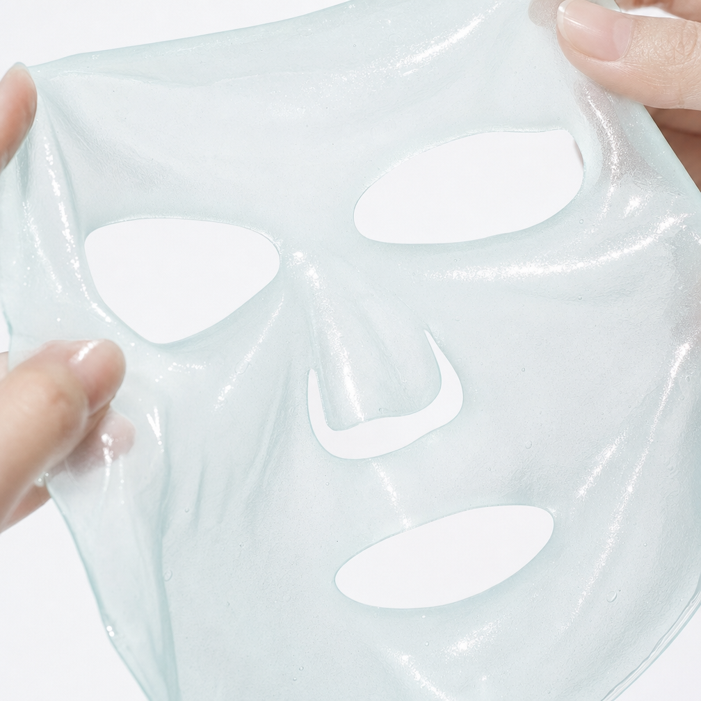 Wholesale 4 Sheet Facial PDRN Hydrogel Mask Vegan Panthenol Niacinamide Deep Hydration Firming Brightening
