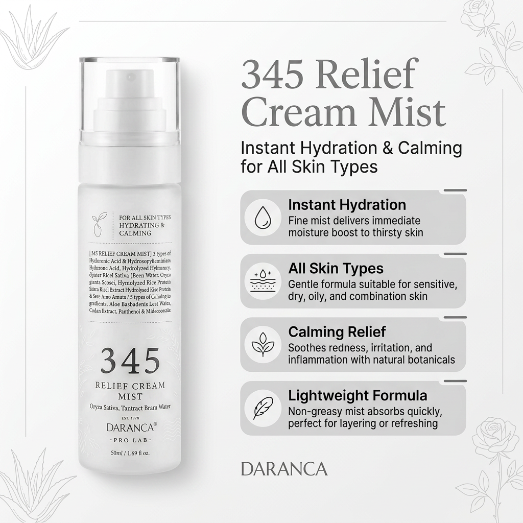 Moisturizing 345 Face Skin Cream Mist
