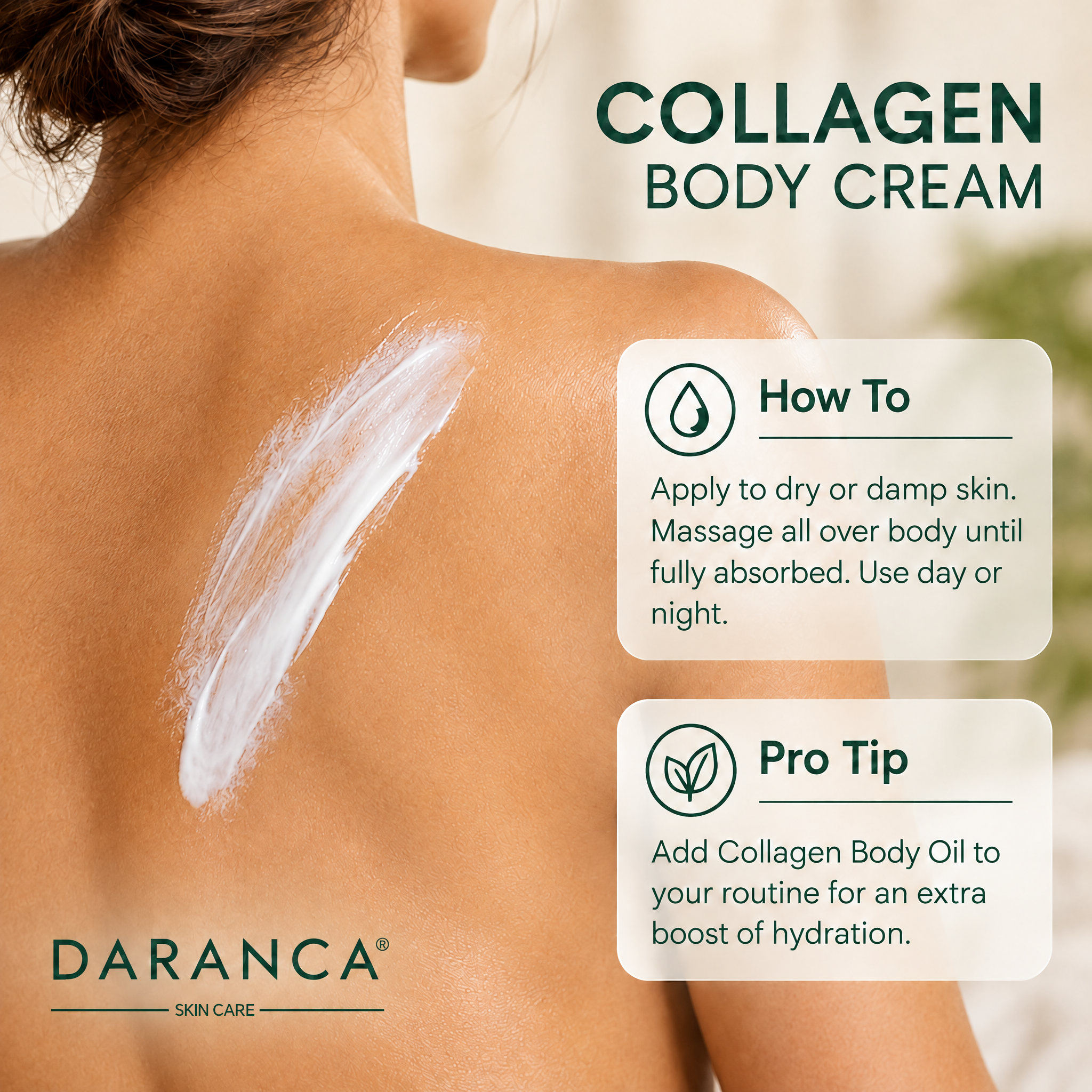 Daranca Collagen Body Lotion with Green Tea Chamomile Vitamin E Aloe Vera