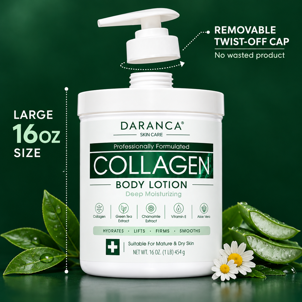 Daranca Collagen Body Lotion with Green Tea Chamomile Vitamin E Aloe Vera