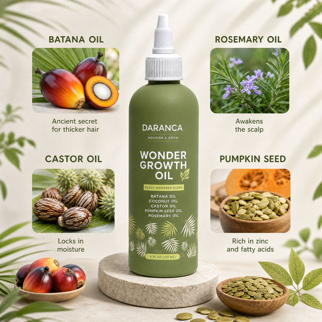Private Label Wonder Hair Growth Oil Natural Plant Blend Batana Rosemary Castor Oil For Thicker Moisturized Hair 120ml