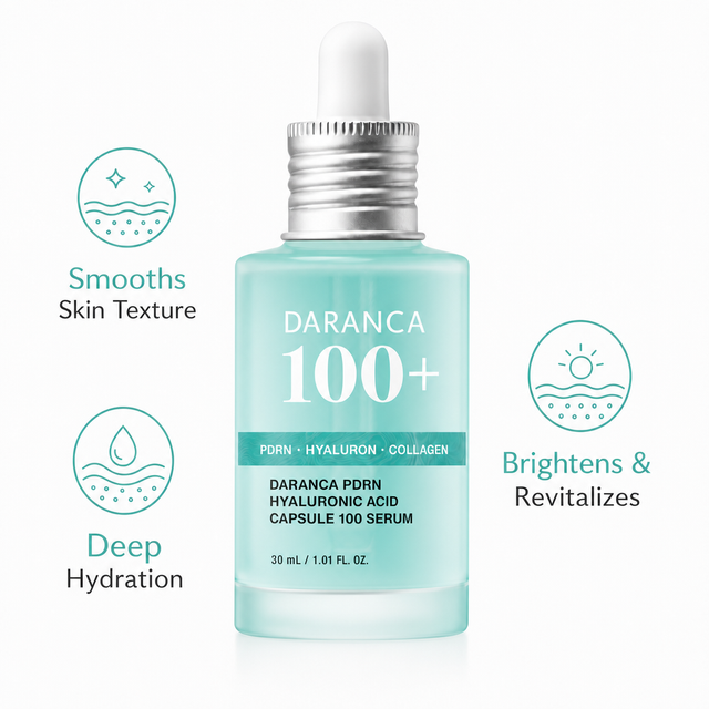 Custom Logo 100+ PDRN Capsule Face Serum Triple Complex Hyaluronic Acid Collagen Hydrating Smoothing Glow Boost Facial Serum