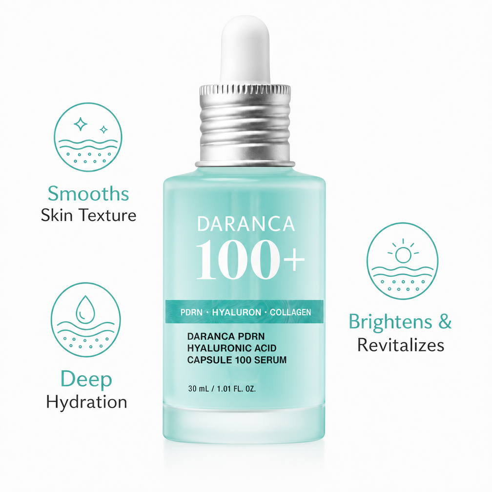 Custom Logo 100+ PDRN Capsule Face Serum Triple Complex Hyaluronic Acid Collagen Hydrating Smoothing Glow Boost Facial Serum