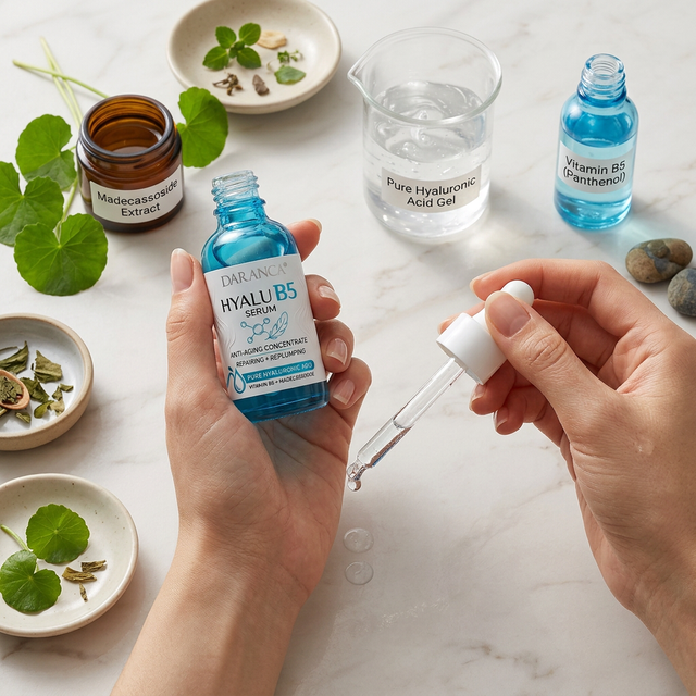 Hyaluronic Acid & Vitamin B5 Panthenol Deeply Hydrates Skin Face Serum