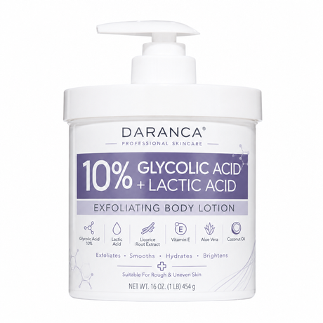 Daranca 10% Glycolic Acid + Lactic Acid Exfoliating Body Lotion