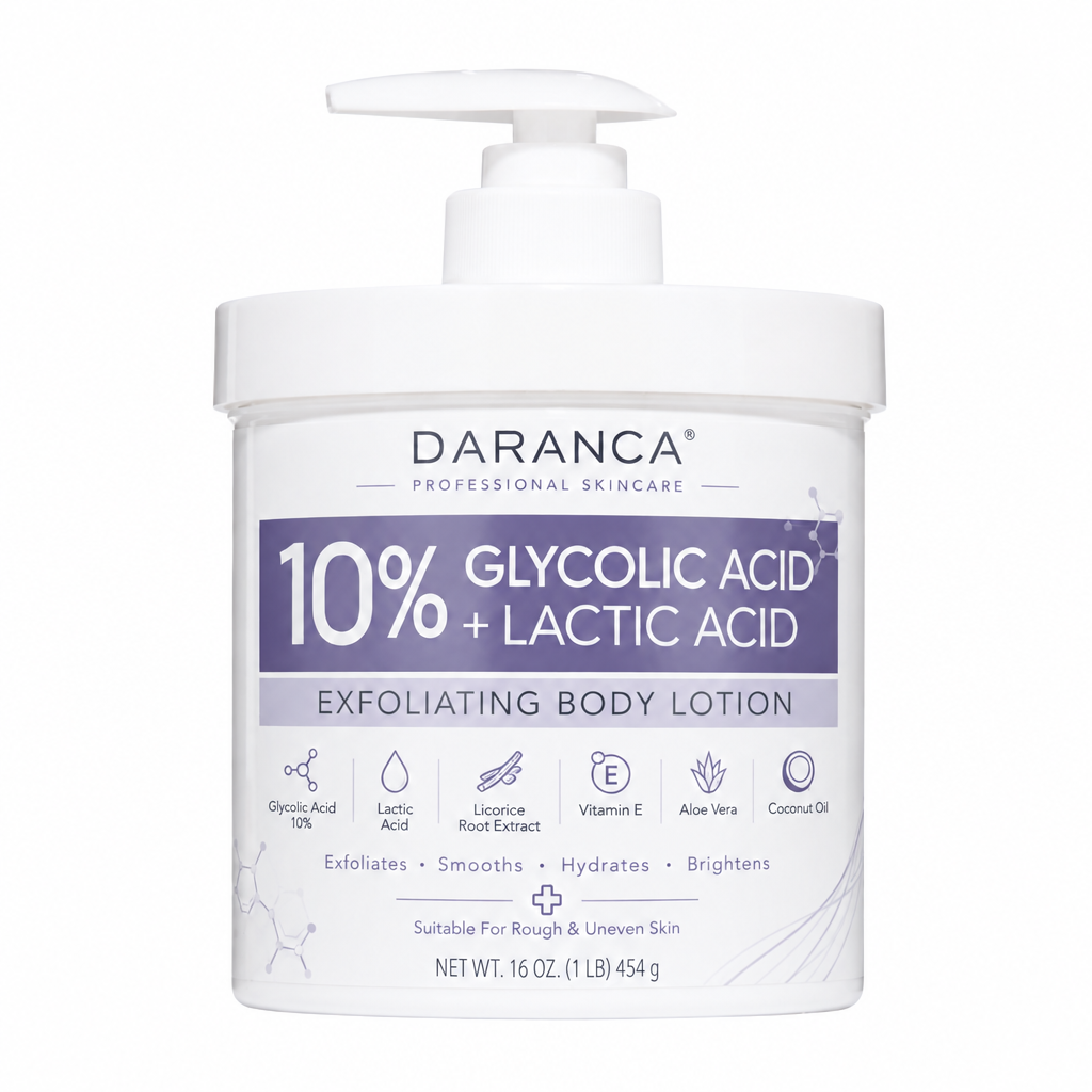 Daranca 10% Glycolic Acid + Lactic Acid Exfoliating Body Lotion