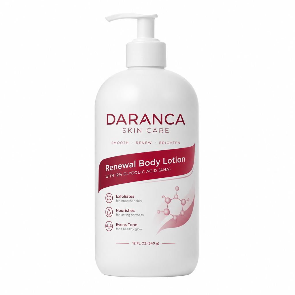 Daranca Renewal Body Lotion 12% Glycolic Acid AHA Exfoliating Moisturizer for Rough