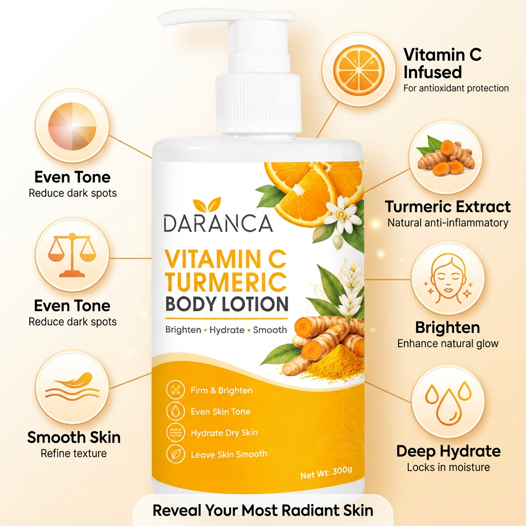 Daranca Brightening Moisturizer Vitamin C Turmeric Body Lotion