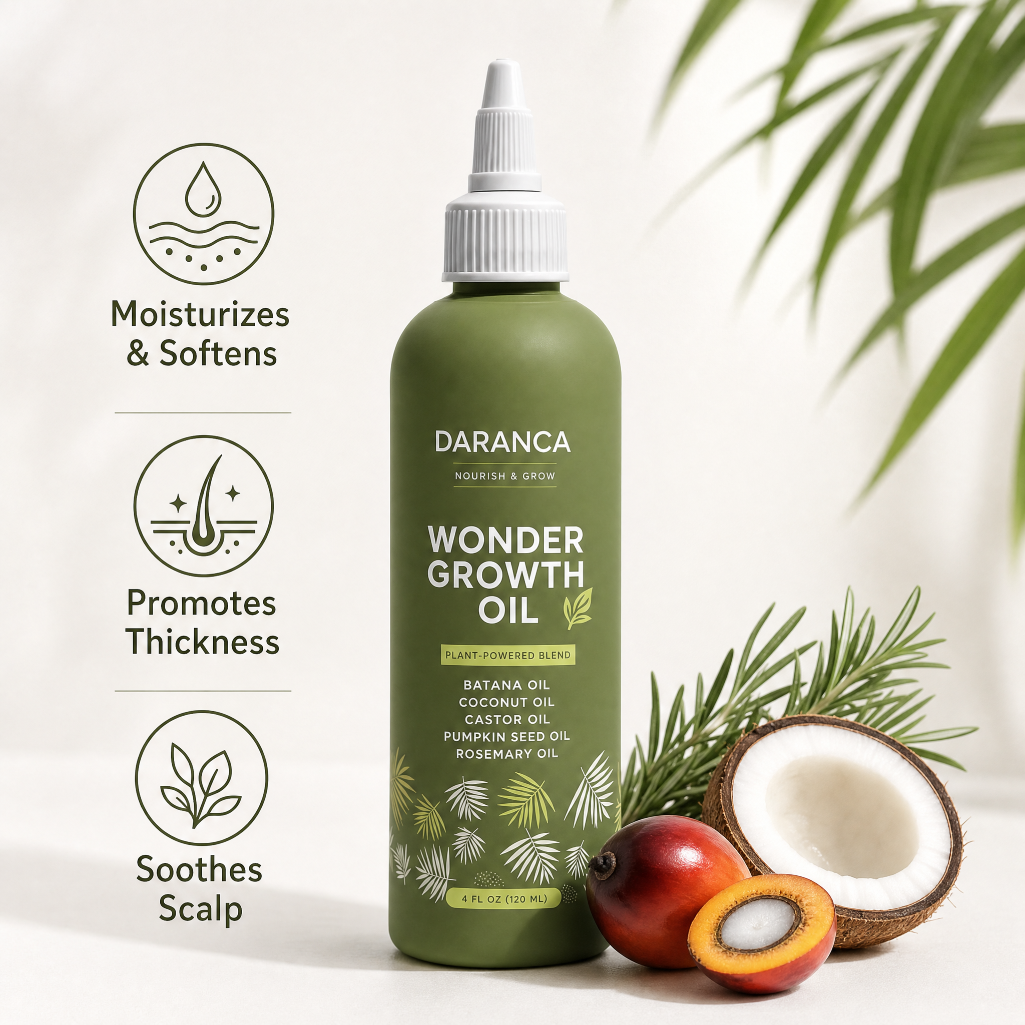 Private Label Wonder Hair Growth Oil Natural Plant Blend Batana Rosemary Castor Oil For Thicker Moisturized Hair 120ml