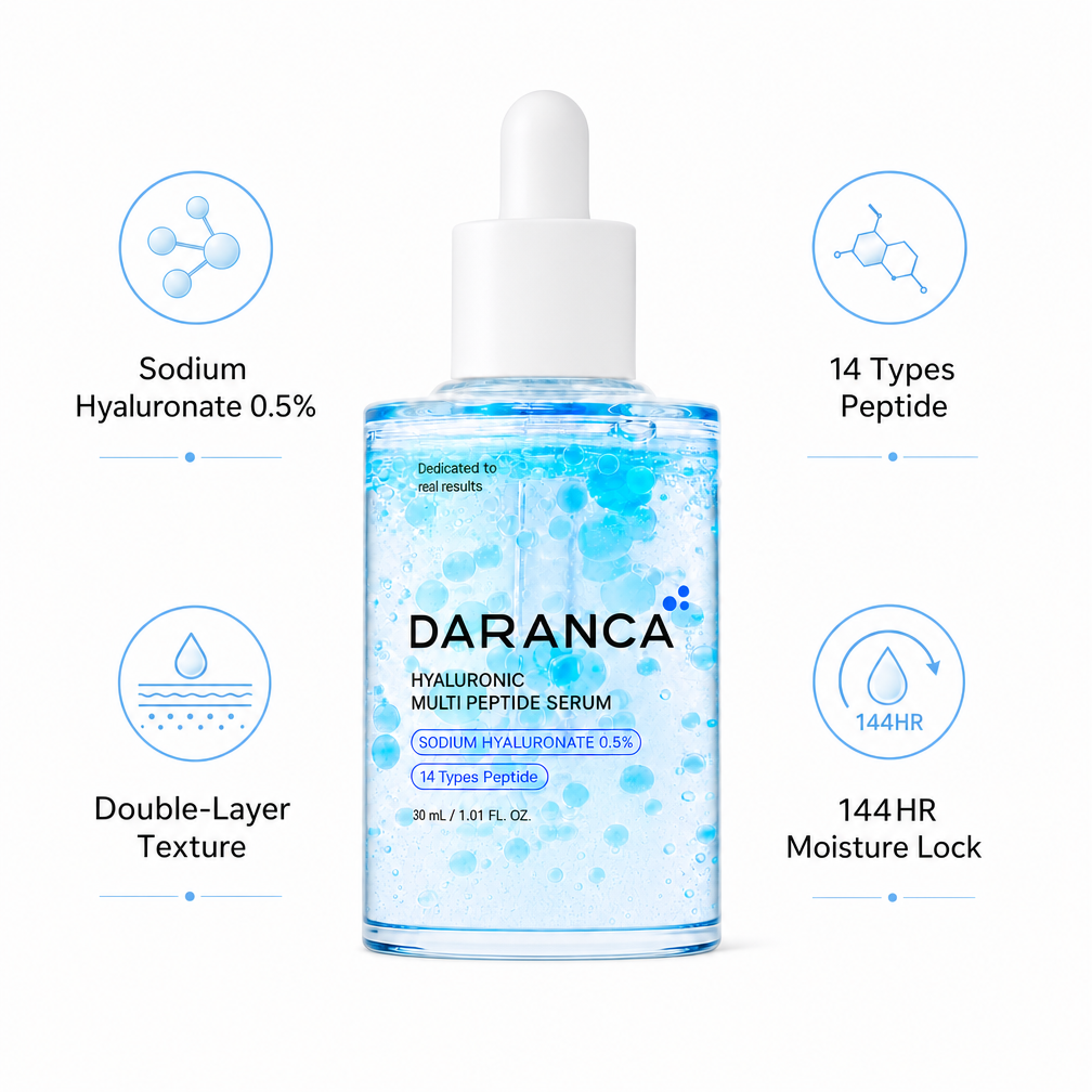 OEM ODM Hyaluronic 14 Types Multi Peptide Face Serum Sodium Salmon DNA PDRN Long Lasting Plumping Hydrating