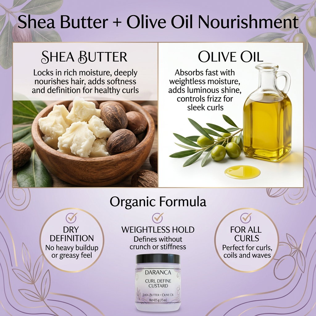 Shea Butter & Olive Oil Nourishing Curl Define Leave-In Curl Hair Cream