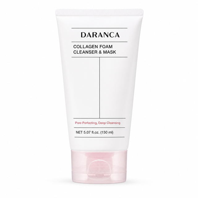 Custom Facial Collagen Foam Cleanser & Mask 2-in-1 Pore Minimizing Deep Cleansing Face Wash 150ml