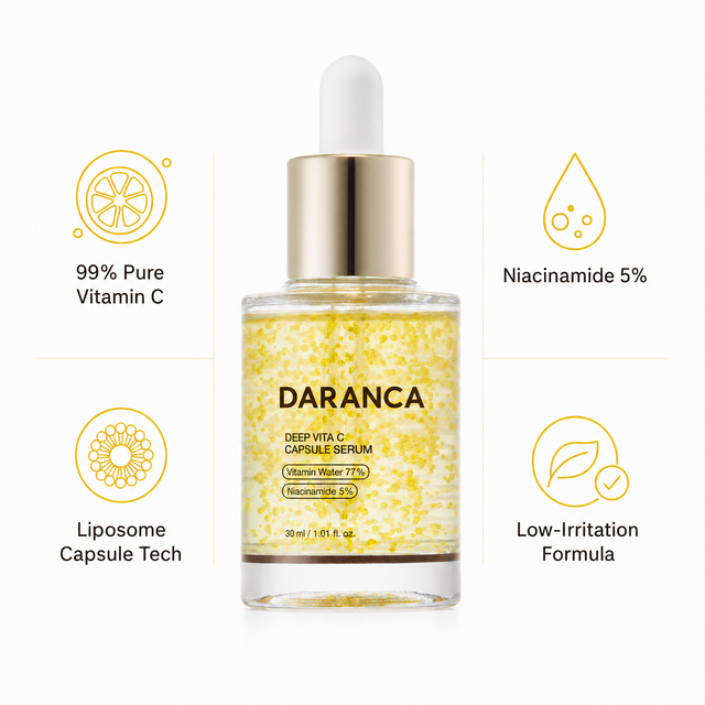 DARANCA OEM Deep Vita C Capsule Face Serum 5% Niacinamide Brightening Glow Facial Serum 30ml