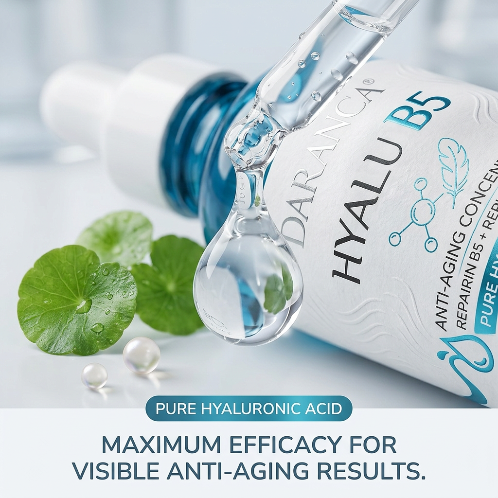 Hyaluronic Acid & Vitamin B5 Panthenol Deeply Hydrates Skin Face Serum