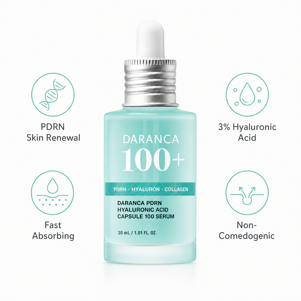 Custom Logo 100+ PDRN Capsule Face Serum Triple Complex Hyaluronic Acid Collagen Hydrating Smoothing Glow Boost Facial Serum