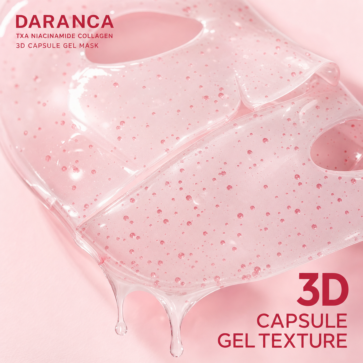 Private Label 99% TXA Niacinamide Collagen 3D Capsule Facial Mask Brightening Firming Deep Hydrating Hydrogel