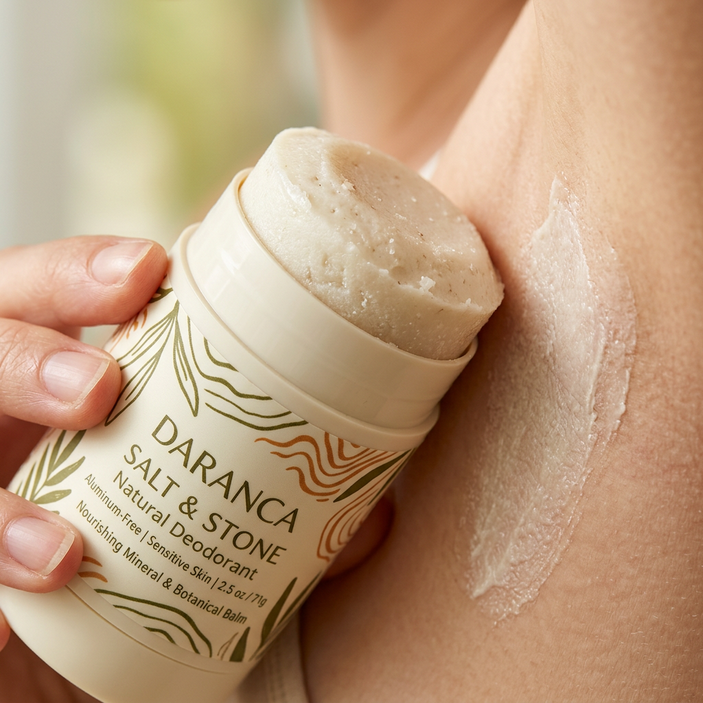 Aluminum Free Salt & Stone Natural Deodorant - Santal & Vetiver