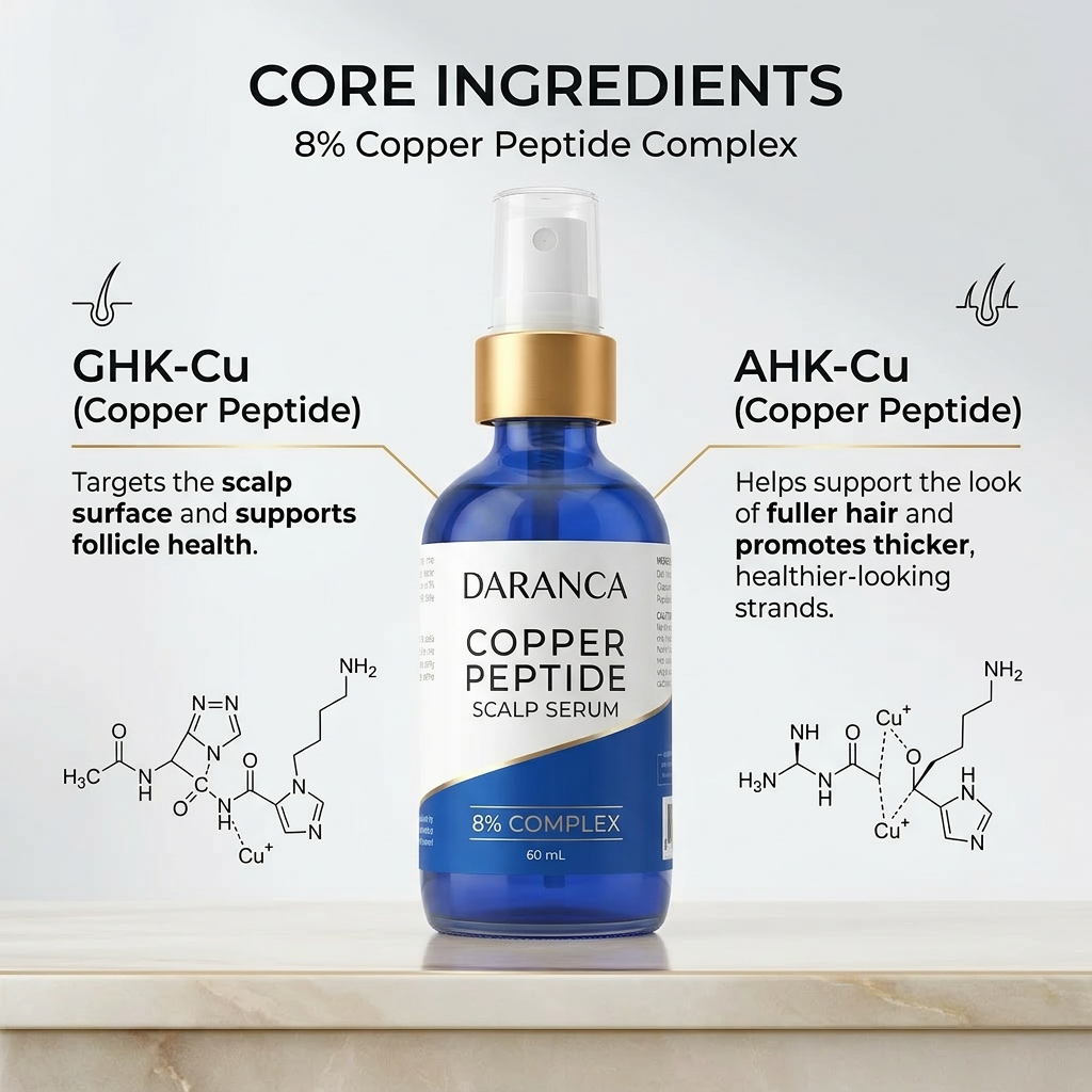 8% Complex Copper Peptide Scalp Hair Growth Serum Spray 60mL