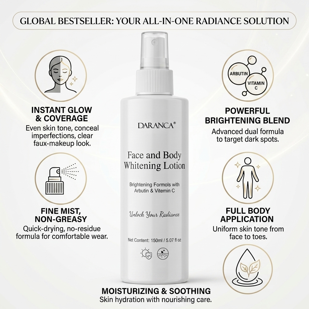 Face and Body Whitening Lotion Spray