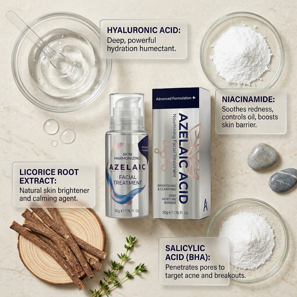 Azelaic Acid Moisturizing Facial Treatment Serum