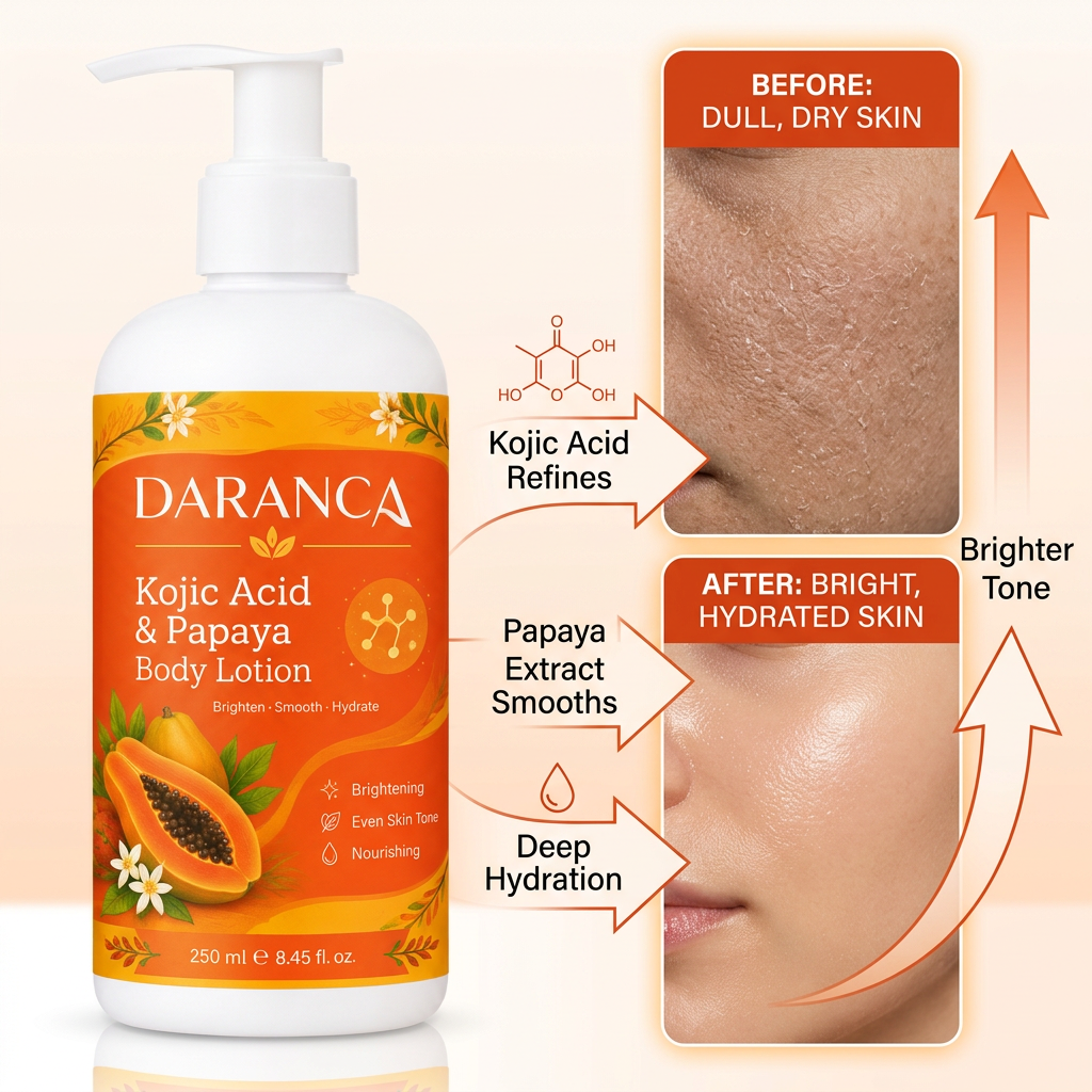 Daranca Brightening Smoothing Hydrating Kojic Acid Papaya Body Lotion