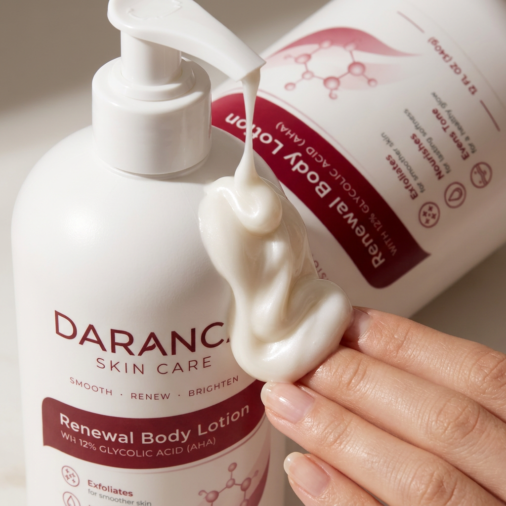 Daranca Renewal Body Lotion 12% Glycolic Acid AHA Exfoliating Moisturizer for Rough