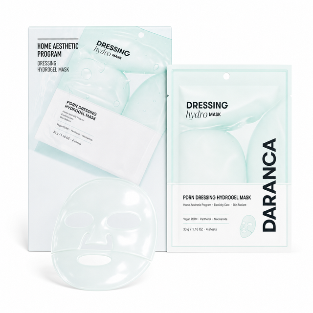 Wholesale 4 Sheet Facial PDRN Hydrogel Mask Vegan Panthenol Niacinamide Deep Hydration Firming Brightening