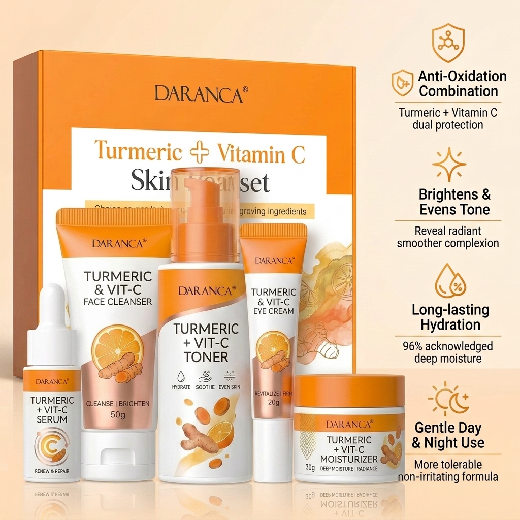 Turmeric Vitamin C Kojic Acid Anti Aging Skin Care Set
