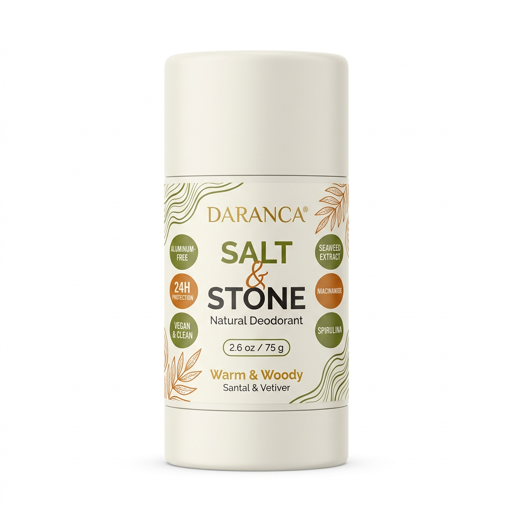 Aluminum Free Salt & Stone Natural Deodorant - Santal & Vetiver