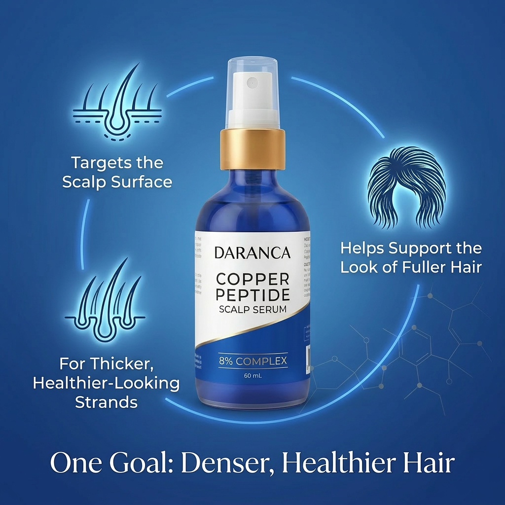 8% Complex Copper Peptide Scalp Hair Growth Serum Spray 60mL