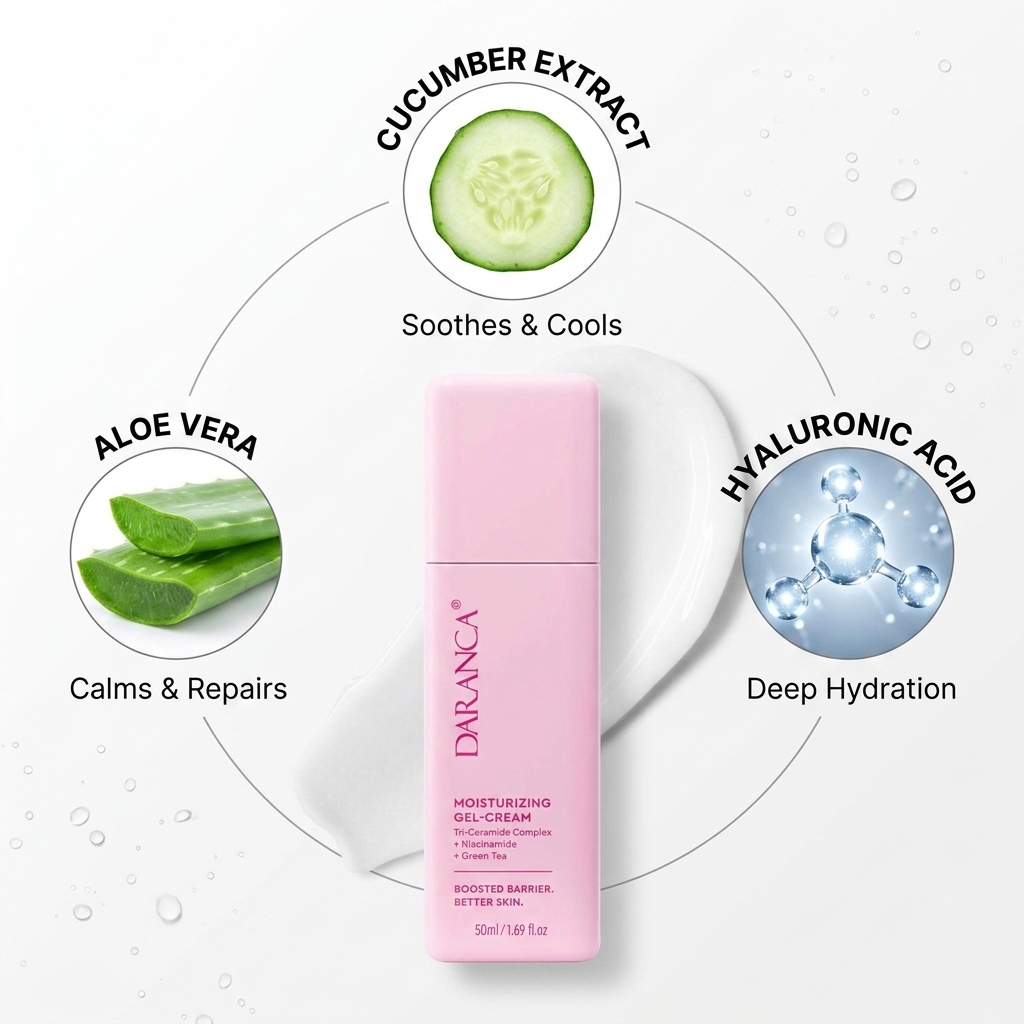 Face Skin Green Tea Niacinamide Ceramide Gel Facial Cream