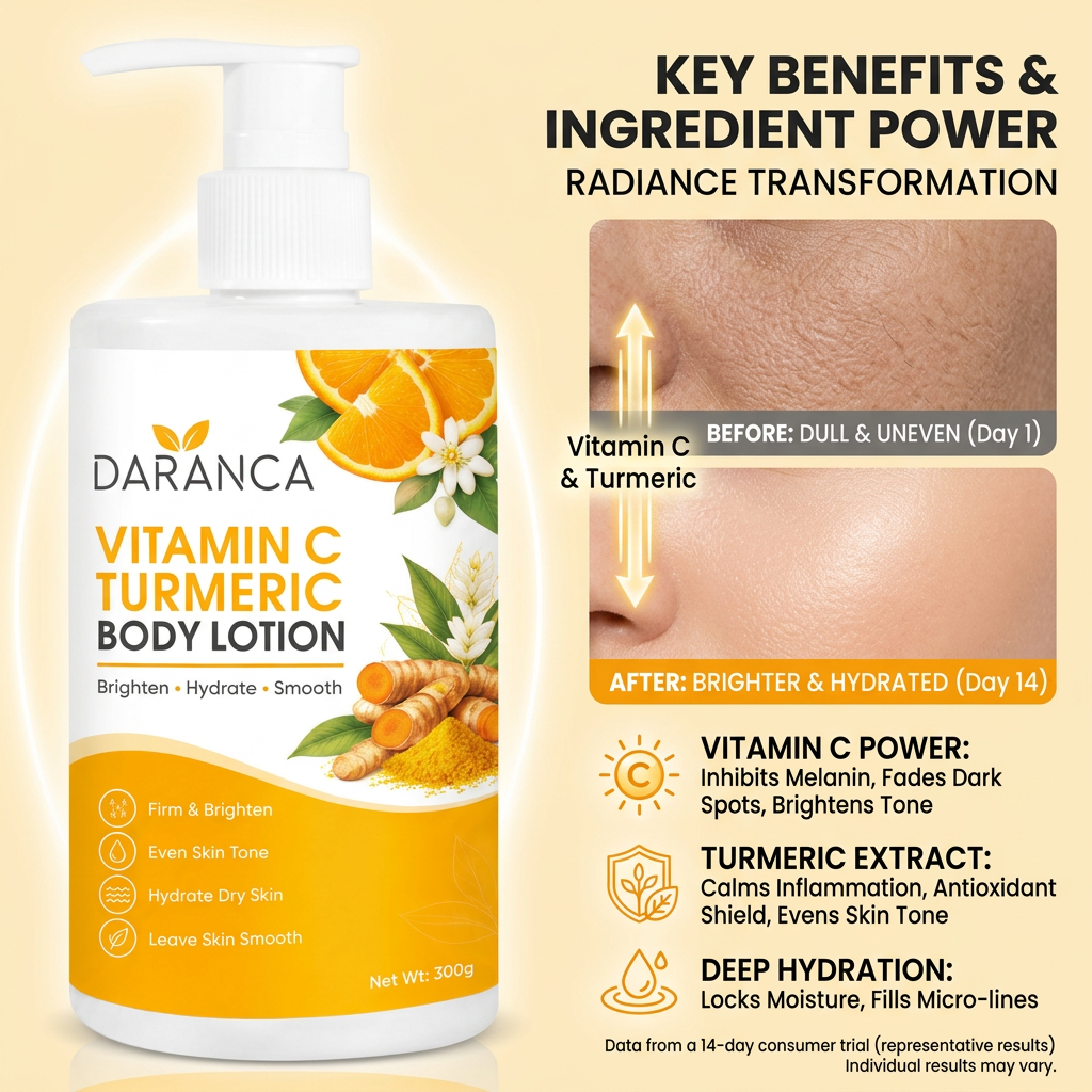 Daranca Brightening Moisturizer Vitamin C Turmeric Body Lotion