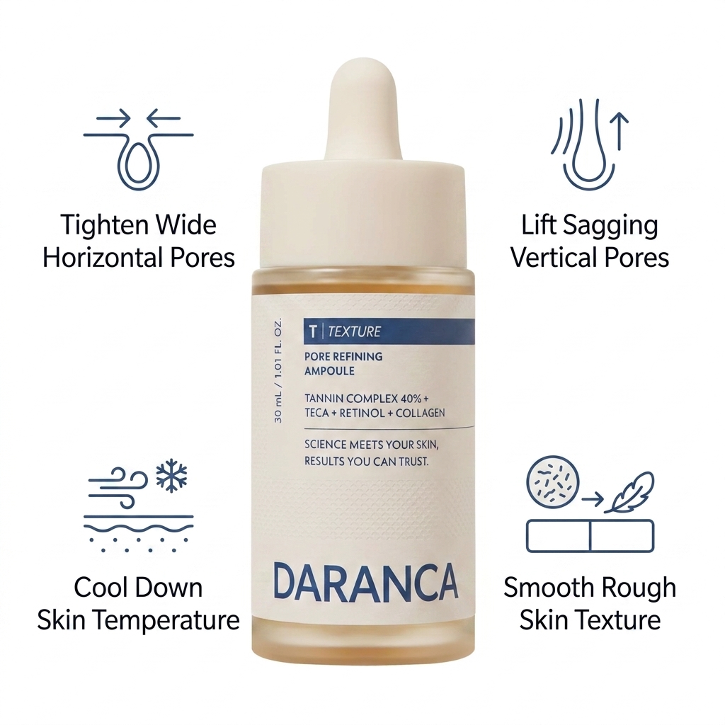 DARANCA Pore Refining Ampoule 40% Tannin Complex Retinol Smooth Face Serum 30ml Manufacturers