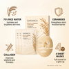 DARANCA Rice 70 + Ceramide 4 Sheet Barrier Mask 70% Rice Water Collagen Hydrating Repair Brightening