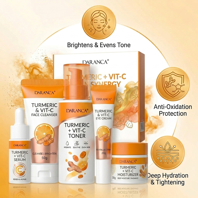 Turmeric Vitamin C Kojic Acid Anti Aging Skin Care Set