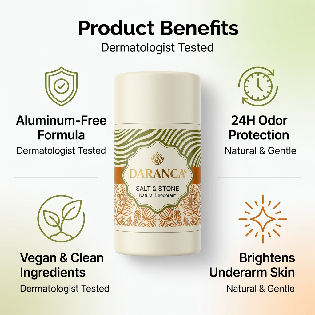 Aluminum Free Salt & Stone Natural Deodorant - Santal & Vetiver