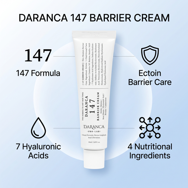 Custom Logo 147 Barrier Face Cream Ectoin Repair Moisturizer with 7 Hyaluronic Acid Ceramide NAD