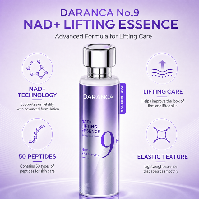 Private Label No.9 NAD+ Essential Face Serum Lifting 50 Peptides Anti-Aging Firming Facial Boost Glass Skin